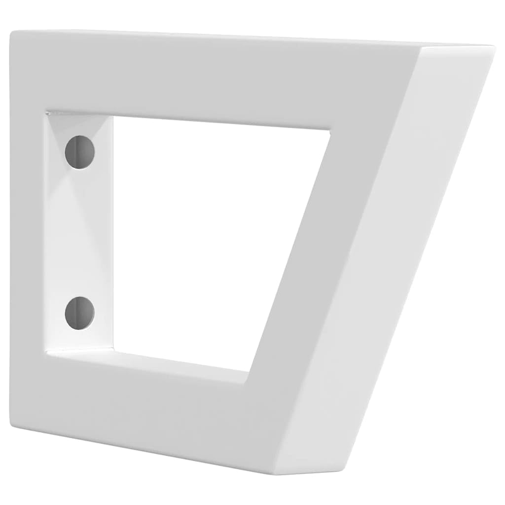 Juego de 2 soportes para lavabo, color blanco, trapezoidal, de acero, 15 x 30 cm, montaje en placa de pared, consola para baño, cocina, soporte de 100 kg
