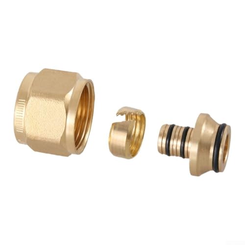KHIronHive Separador de agua geotérmico de cobre para calefacción por suelo radiante, colector de latón con conexiones de 1/2 pulgada y 3/4 pulgadas, ajuste preciso para tuberías de 16 mm y 20 mm