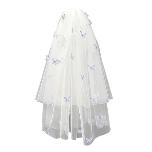 Velo corto de novia para bodas civiles al aire libre y fiestas de despedida de soltera
