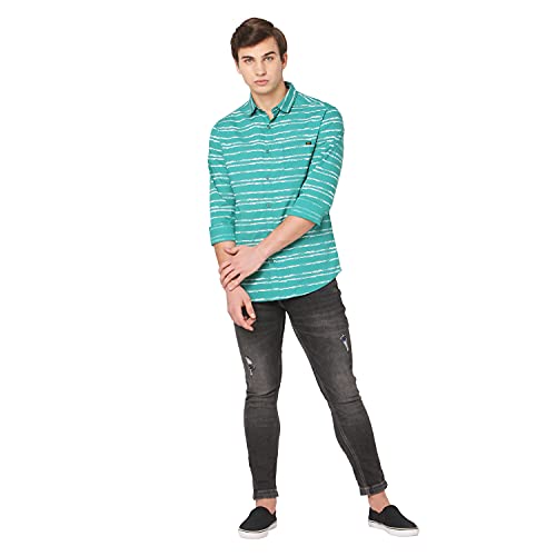 Image of Spykar Men's Printed Slim Fit Shirt