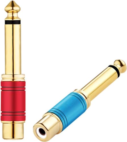Adaptador RCA a Jack 1/4 TS Mono 2 Pack Tisino miniatura 2