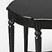 HomeRoots Rubberwood Solids, MDF, Birch Veneer Black Licorice Accent Table