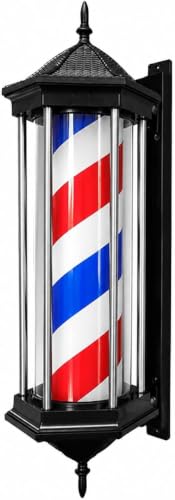 Letrero LED para peluquería de 85 cm con poste giratorio de pared 2