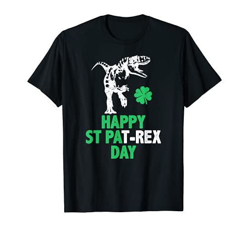 St Patrick's HAPPY ST PAT-REX DAY T-Rex dinosaurios divertidos niños Camiseta