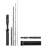 Angelrute 5-teilige Teleskop-Karbonfaser, 1,55–1,80 UL Reise-Gussrute mit leichtem Design und ergonomischem Griff für Präzisionsguss (B)