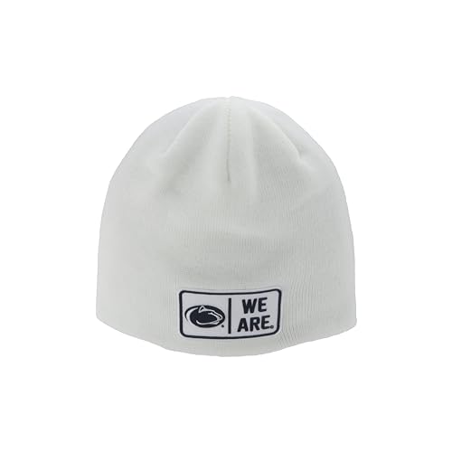 ZHATS Standard NCAA Officially Licensed Beanie Edge Patch Defer White