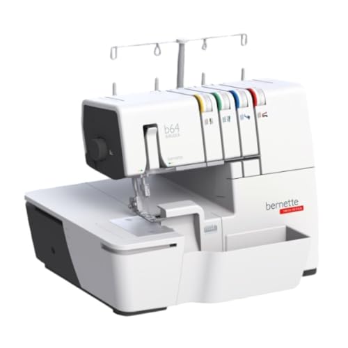 Bernette B64 Airlock Overlocker Sewing Machine with Automatic Air Threader, LED Light, Micro Thread Control - Heavy Duty Serger Quilting & Embroidery,...