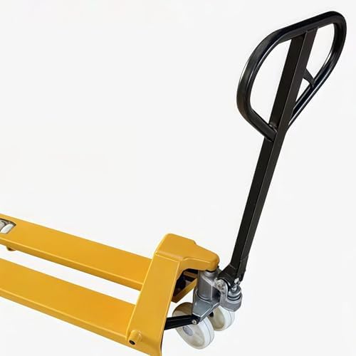 Transpalette manuel compact - 2000 kg - Fourches courtes de 80 cm - Chariot d'entrepôt robuste pour espaces restreints et manipulation de matériaux (S)