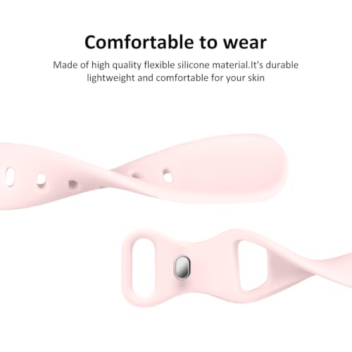 Image of Thin Slim Band Compatible with Apple Watch 38mm 40mm 41mm 42mm 44mm 45mm 46mm 49mm, Replacement Silicone Sport Strap for iWatch Series 11 /10 /9 /8 /7 /6 /5 /4 /3 /2 /1 Ultra SE Women Men, Soft Pink