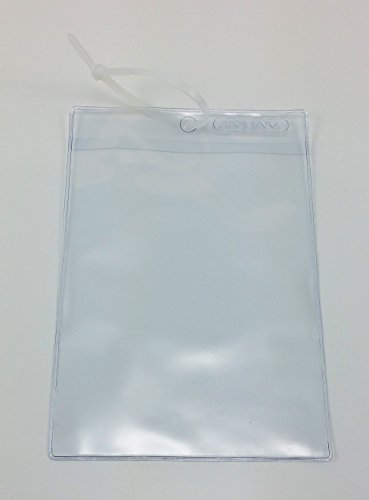 Amram Vinyl Tag Holders and Envelopes 5 Inch x 7 Inch 50 Pieces Includes 100 Pieces of Cable Ties - Thumbnail 2