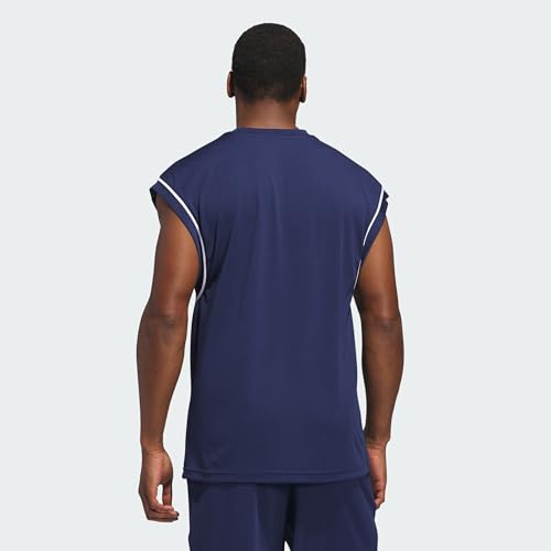 adidas Uomo Basketball All World Sleeveless Tank, Team Navy Blue 2 / Team Navy Blue 2, M