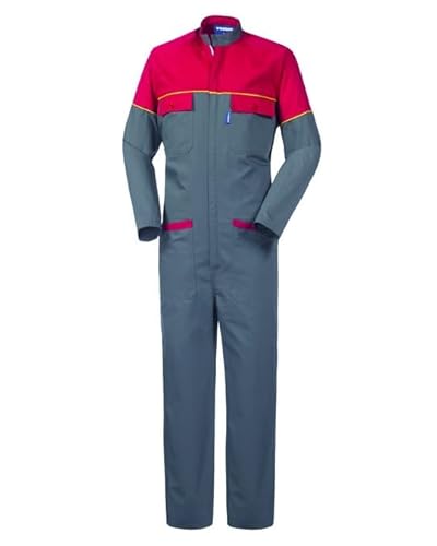 take time/lancelot Tuta da Lavoro Grigio E Rosso Collo Coreana X Meccanici Gommisti A42707 (XXL)