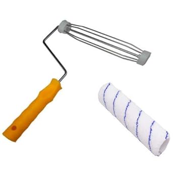 DARIT 2 PC Paint Roller Kit Roller Brush 1 x 9 Paint Roller Frame 1 x 9 Paint Roller Cover Painting Supplies for Home Improvement House Painting DIY