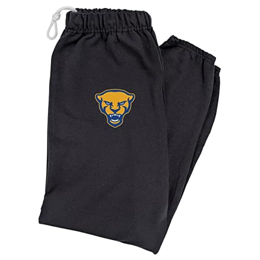 Logovision University of Pittsburgh School Logo Mens Jogger Sweatpants, Black, Large