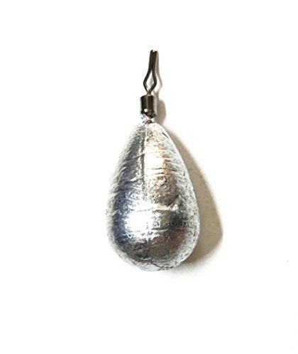 Kathy store INC 10 Pcs Teardrop Drop Shot Sinker/Drop Shot Finesse Sinker Fishing Sinkers in Various Sizes (Teardrop Drop Shot Sinker, 3/4 oz - 10 per Pack)