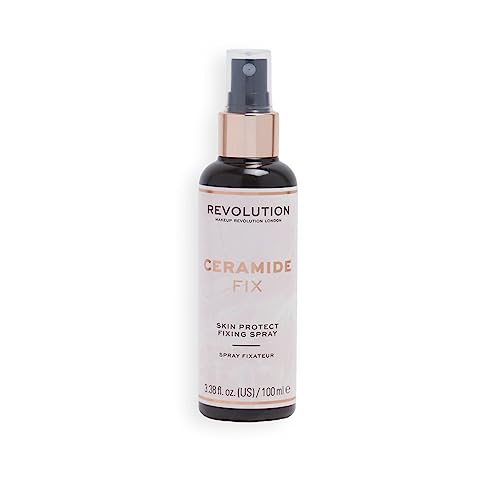 Makeup Revolution, Spray Fijador de Ceramida Fix, Spray Fijador de Maquillaje, 100ml