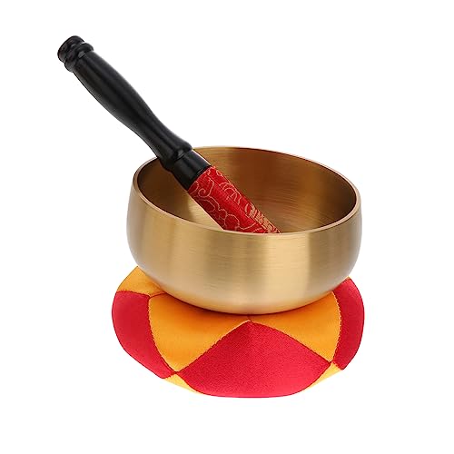 LALADEFIEE 1 セット 仏音鉢 椅子 シンギングボウル 仏教の装飾 スピリチュアル チャクラドラム とヒーリングストーン ラーメン丼 装飾ボウル メディテーションボウル 祈り 木