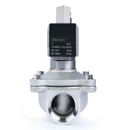 Électrovanne acier inoxydable 12 V robuste pour installations industrielles