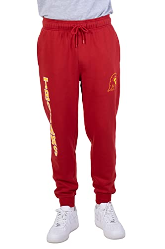 Ultra Game mens 260 Gsm Cvc Fleece Plastisol Pants, Cardinal Red, X-Large