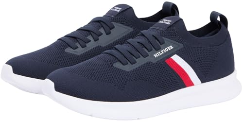 Tommy Hilfiger Herren Runner Sneaker Lightweight Knitted Low Top, Blau (Desert Sky), 41 – Ansicht 4