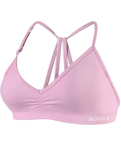 Image of AUROLA Mercury Workout Sports Bras Women Athletic Removable Padded Backless Strapy Minimal Crop Top