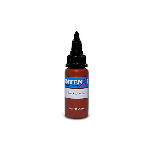 Intenze Tattoo Ink - Dark Brown - 1/2oz Bottle