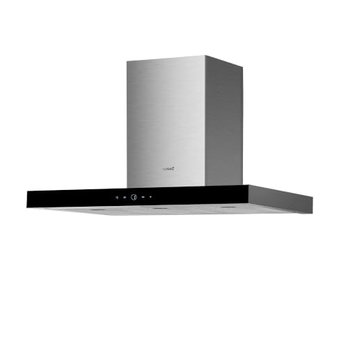 Campana decorativa de 90 cm Clase A++ con control táctil y 9 velocidades