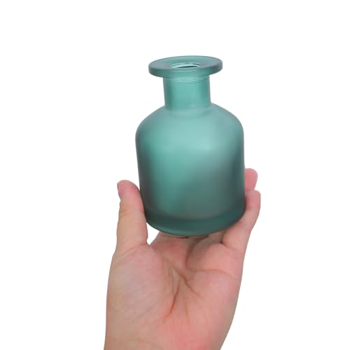 Botella de vidrio verde sofisticada para difusores decorativos de lujo 5