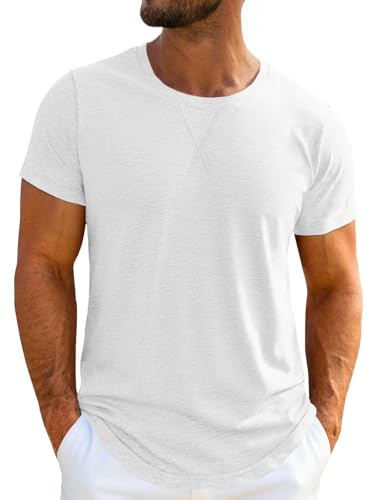 Image of UNCLECAT Mens Short Sleeve T-Shirts Crew Neck Casual Shirt Summer Classic Basic Lightweight Fashion Tees
