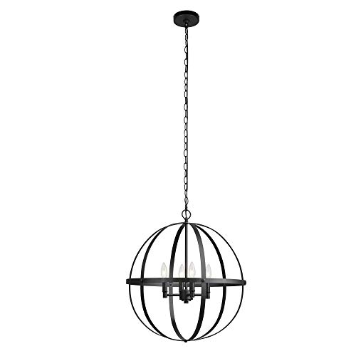 Globe Electric 65295 Juliette 4-Light Chandelier, Dark Bronze Globe Electric 65295 Juliette 4-Light Chandelier, Dark Bronze