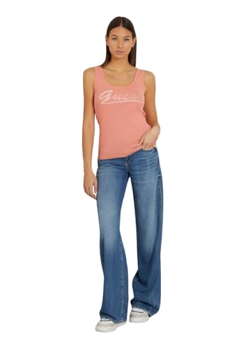 GUESS Débardeur Jeans Logo Tank g6s1 femme top sans manches corail S