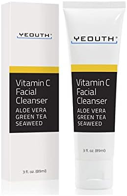 Yeouth Vitamin C Facial Cleanser with Aloe Vera, All Skin Types, 3 fl oz