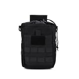 Bolsa de armazenamento de equipamentos ao ar livre com textura de tecido Oxford para paintball e ocasião de sobrevivência, caminhada, acampamento, bolsa de equipamentos, Cor preta, Mass Beauty