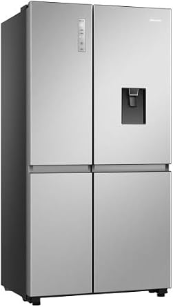 Hisense RS840N4WCE Non-Plumbed American Style Smart Fridge Freezer - Stainless Steel [Energy Class E]