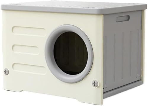 CokBlu プラスチック製組立式ペットハウス|猫・小型犬用 屋内外兼用 防寒防雨 通気性良好 水洗い可能 野良猫も安心 四季通用 簡単組立 耐候性強化 抗菌処理