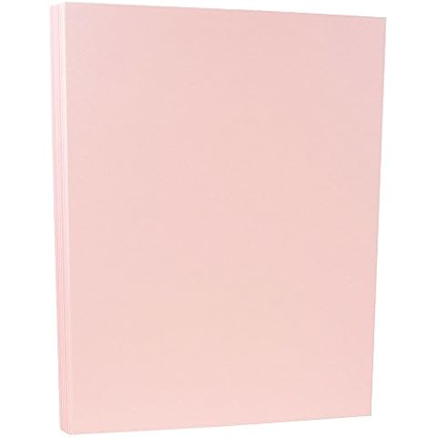 JAM Paper Cartulina Mate - 215,9 x 279,4 mm Papel Grueso - 216 gsm - Rosa Bebé Cover