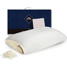 Talatex Talalay 100% Natural Premium Adjustable Latex Pillow, Shredded Latex Pillow Helps Relieve Pressure, Perfect Package Best Gift with Removable Tencel Cover SilkStrand, King