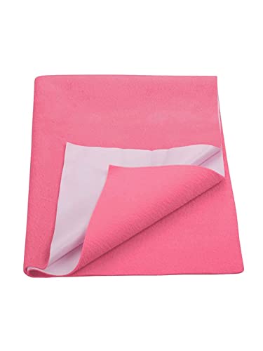 Image of BIANCA Soft Bamboo Baby Dry Sheet, Mattress Protector -2pc Medium (smartdry) | Waterproof & Breathable Anti Bacterial | Baby Dry Sheet & Mattress Protector. Smart Dry-dk.Pink