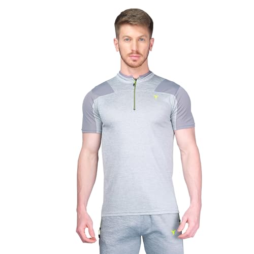 Image of TECHNOSPORT Men's Slim Fit Active T-Shirt - (MTP512 P) Pack of 1