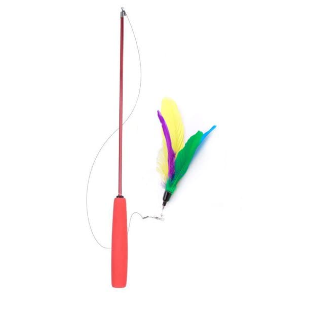 The Pets Company Cat Wand Teaser Toy | Feather Collapsible Dangler | for Kittens + Older Cats | Interactive Cat Playing Toy (B0BHPKJLK6) Amazon Price History, Amazon Price Tracker