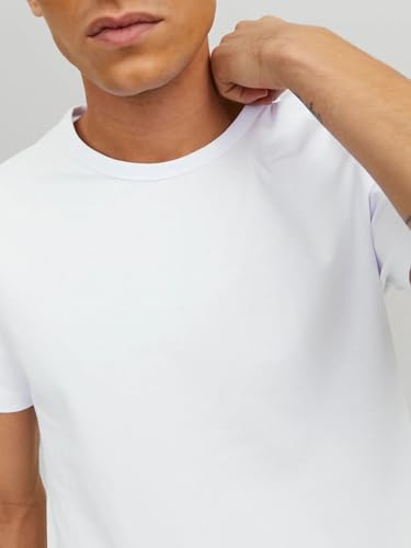 JACK & JONES Herren JJBASIC O-Neck Tee SS, White/D W. 3 x White, XXXL – Ansicht 6