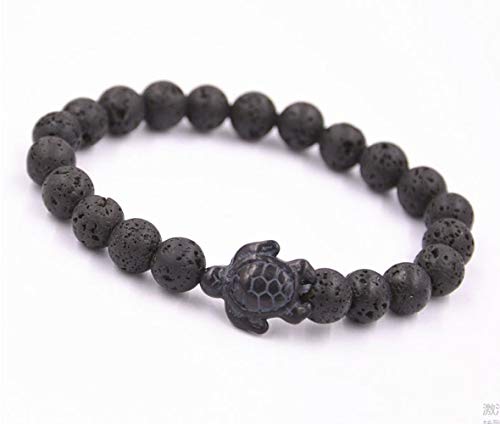 Mainbead Black Agate Bracelet Energy Bracelets Gemstone with Turtle Beads Bracelet (Black) - Image 5