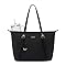LOVEVOOK Sac a Main Femme Sacs Cabas, Léger Chic Sacs Ordinateur Portable, Grand Tote Bag pour Les Cours Lycee, Imperméable Sacoche Pour Travail étudiant Université Voyages, Noir