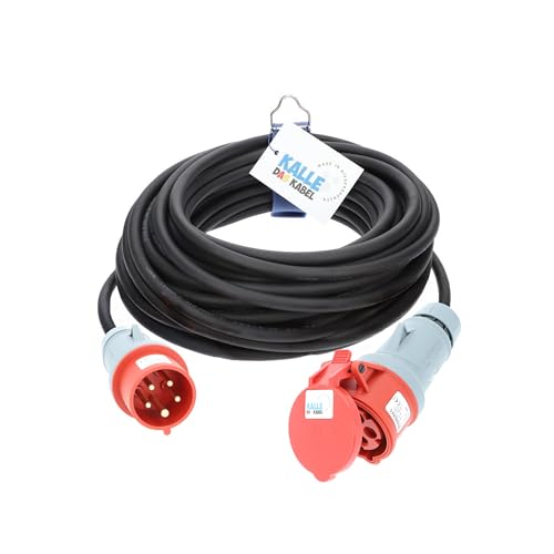 KALLE DAS KABEL CEE 400V Verlängerungskabel Starkstromkabel Kraftstromkabel Starkstromverlängerung Gummiverlängerung H07RN-F 5G2,5mm² 16A 10 Meter