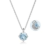 [FH.bird] ブルートパーズ ネックレス レディース 人気 シンプル シルバー 金属アレルギー対応ネックレス ペンダント 11月誕生石 可愛い シンプル オフィス 小さいです 通勤 誕生日 クリスマスプレゼント 女性 (11：トパーズ)