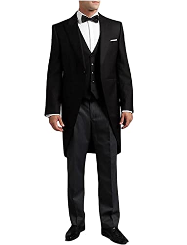 Smoking de bal chic Ulnomio : costume 3 pièces avec blazer frac pour dîner de gala