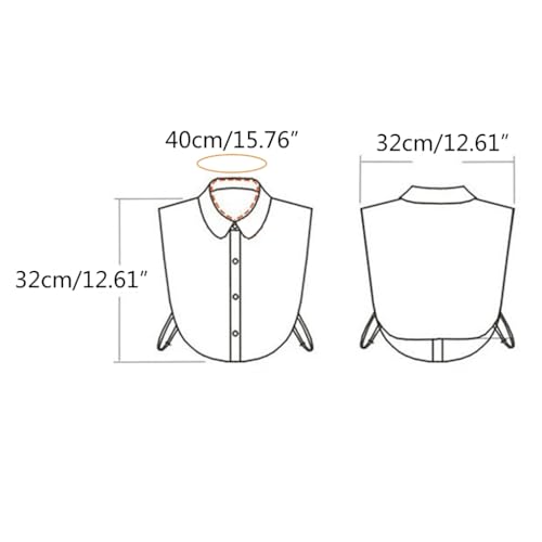 Fake Collar Detachable Dickey Collar Blouse Half Shirtirt False Collar Casual Decor 5