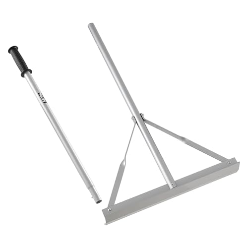 VEVOR Rastrello da Giardino Manico da 1510 mm Testa Larga 508 mm, Grande Livella da Giardino in Alluminio per Impieghi Gravosi, Strumento per Rastrello per Asfalto per Livellamento di Asfalto