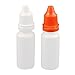 Aexit 5ml Dropper Bottles & Jars Plastic Bottle Drop Eye Liquid Squeezable Empty Red Cap Set Centrifuge Bottles of 2