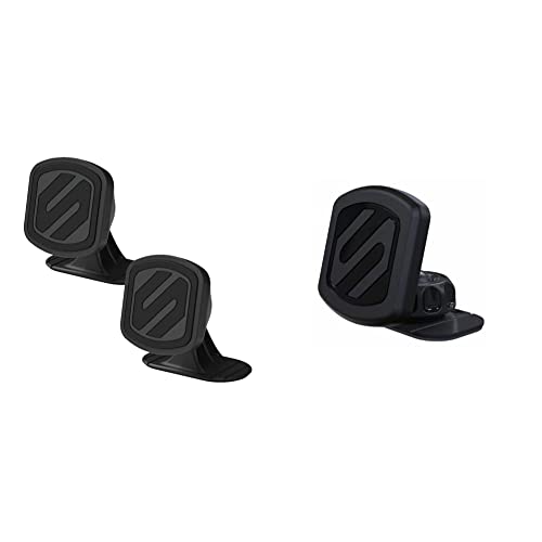 SCOSCHE MMD-2PKXCES0 MagicMount Select Universal Magnetic Phone, Black (Pack of 2) & MAGDMB MagicMount Magnetic Car Phone Holder Mount 360 Degree Adjustable Head, Dashboard Mount